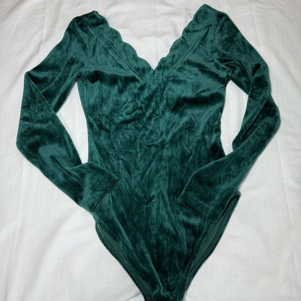 Energie Green Velvet Bodysuit